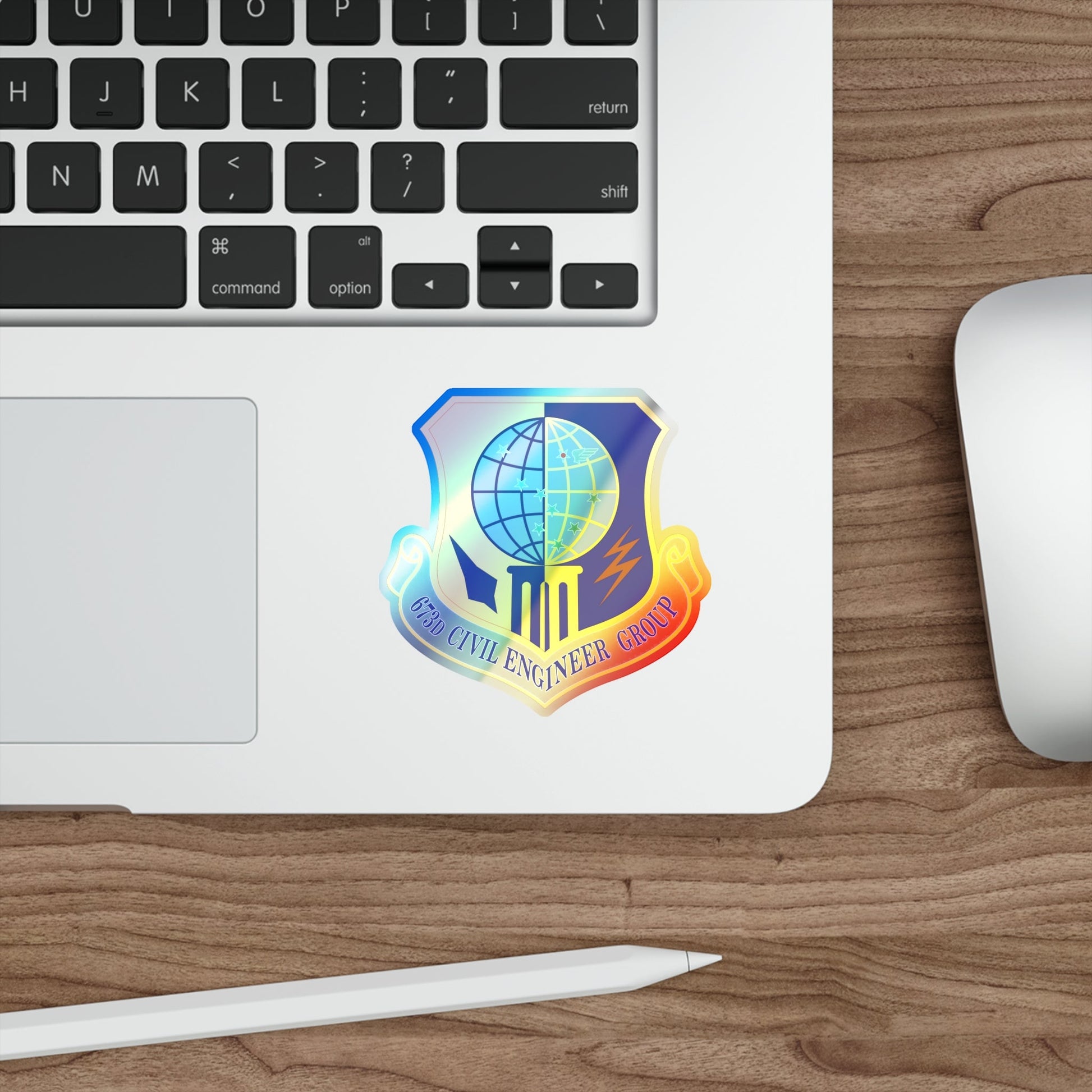 673d Civil Engineer Group (U.S. Air Force) Holographic STICKER Die-Cut Vinyl Decal-The Sticker Space