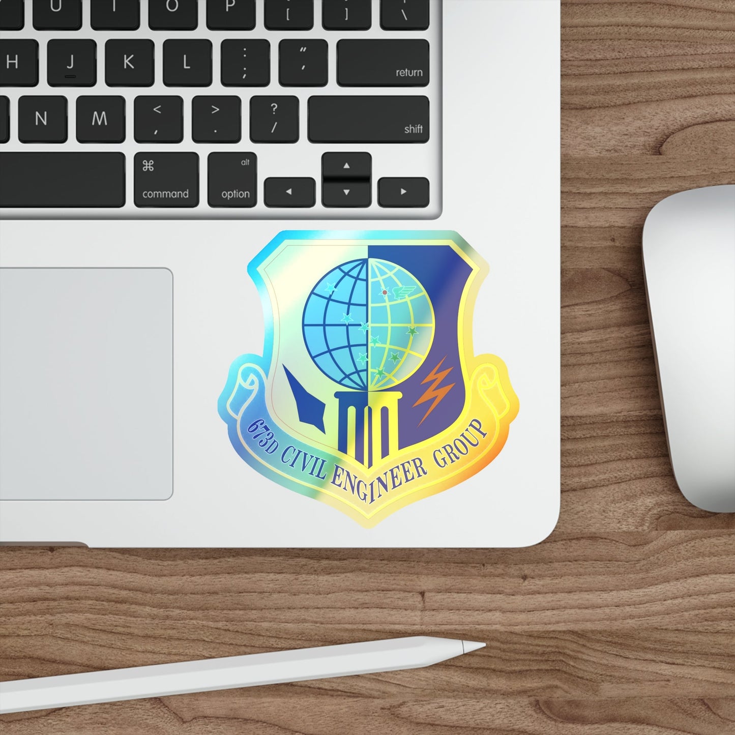 673d Civil Engineer Group (U.S. Air Force) Holographic STICKER Die-Cut Vinyl Decal-The Sticker Space