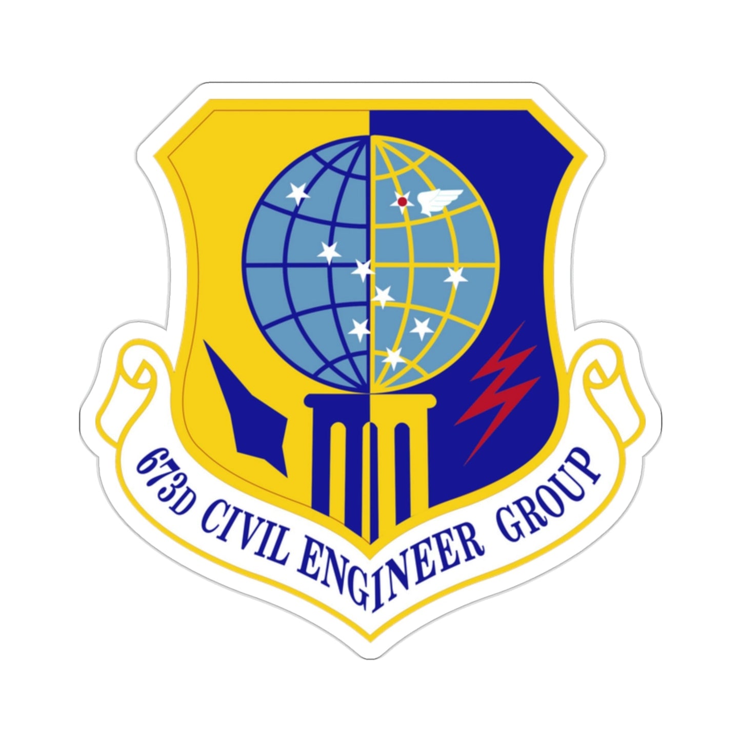 673d Civil Engineer Group (U.S. Air Force) STICKER Vinyl Die-Cut Decal-2 Inch-The Sticker Space