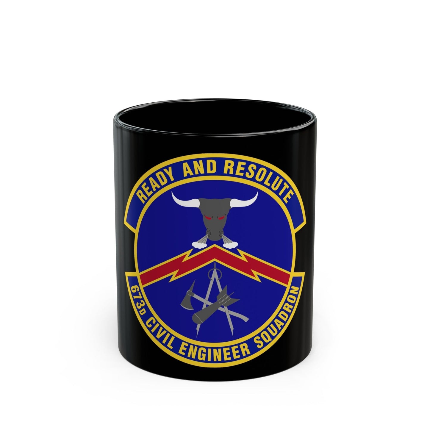 673d Civil Engineer Squadron (U.S. Air Force) Black Coffee Mug-11oz-The Sticker Space