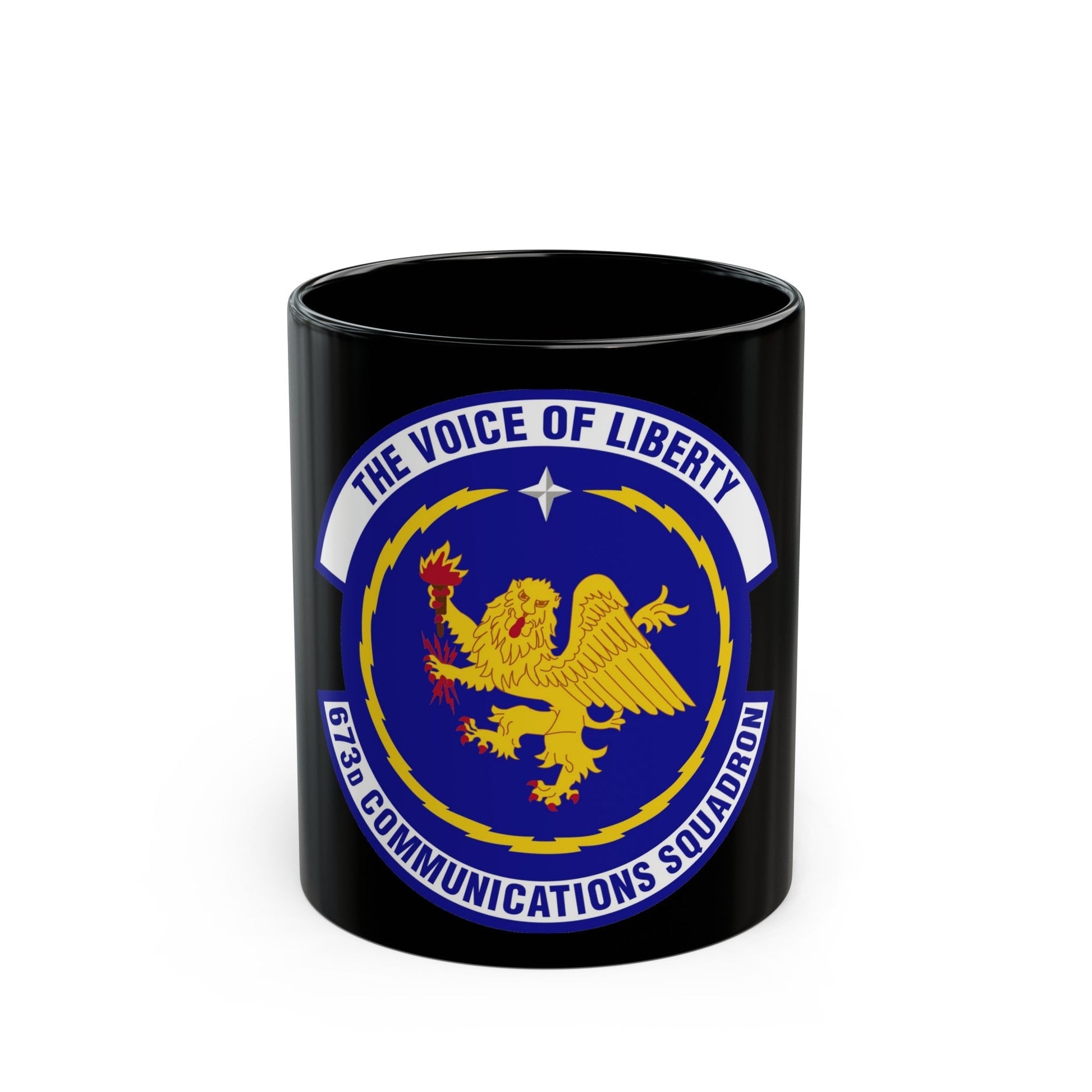 673d Communications Squadron (U.S. Air Force) Black Coffee Mug-11oz-The Sticker Space