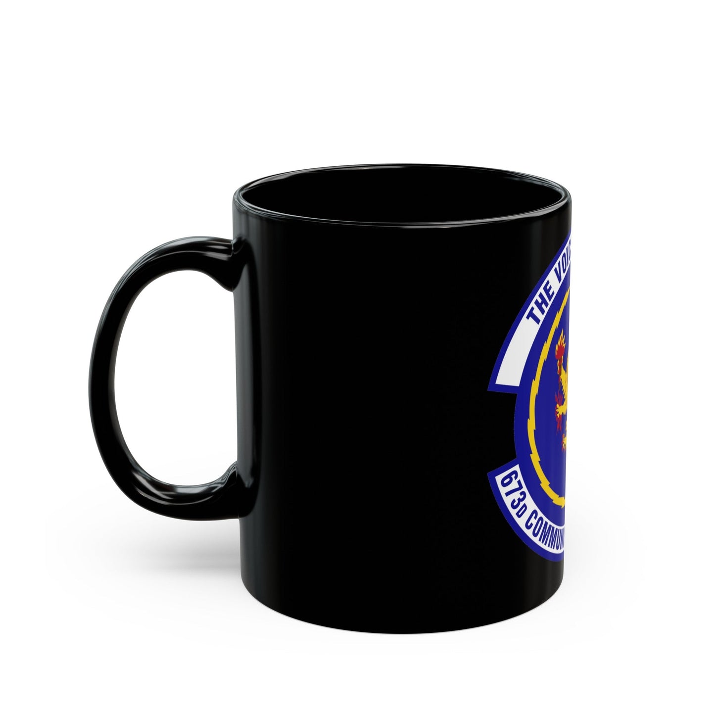 673d Communications Squadron (U.S. Air Force) Black Coffee Mug-The Sticker Space