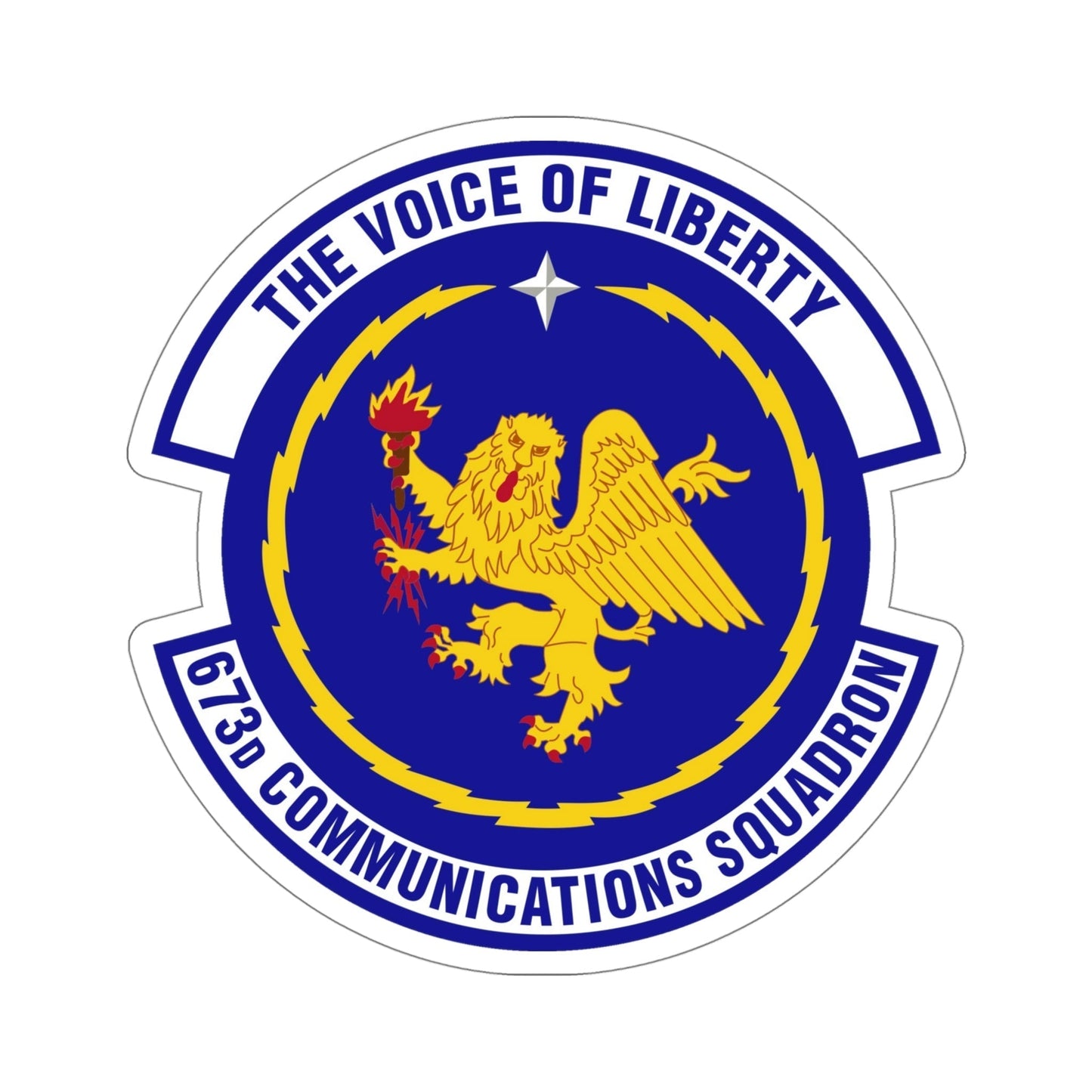 673d Communications Squadron (U.S. Air Force) STICKER Vinyl Die-Cut Decal-5 Inch-The Sticker Space