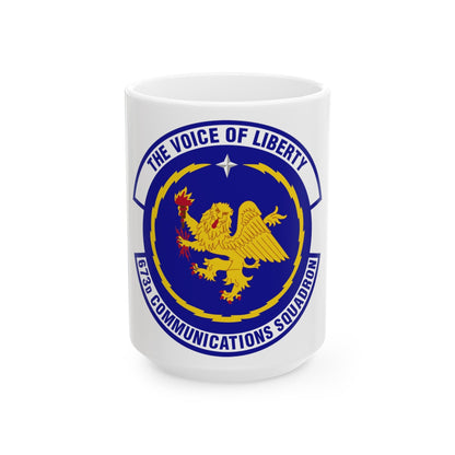 673d Communications Squadron (U.S. Air Force) White Coffee Mug-15oz-The Sticker Space