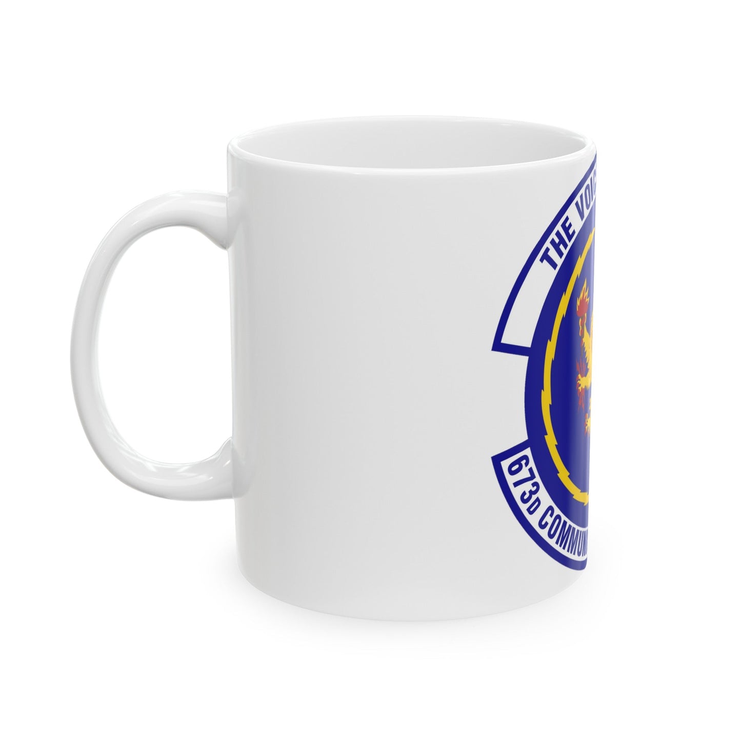 673d Communications Squadron (U.S. Air Force) White Coffee Mug-The Sticker Space