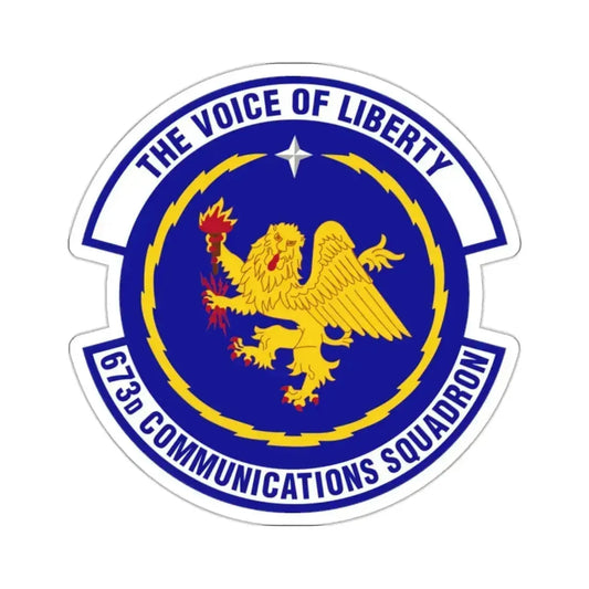 673d Communications Squadron (U.S. Air Force) STICKER Vinyl Kiss-Cut Decal 2 Inch White - The Sticker Space