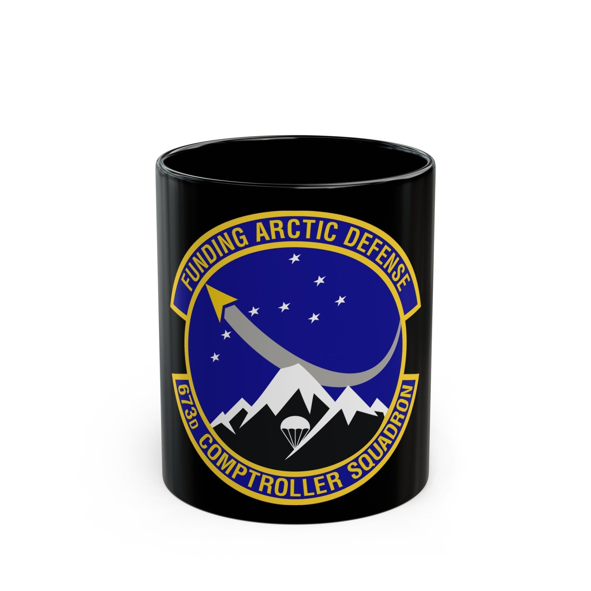 673d Comptroller Squadron (U.S. Air Force) Black Coffee Mug-11oz-The Sticker Space