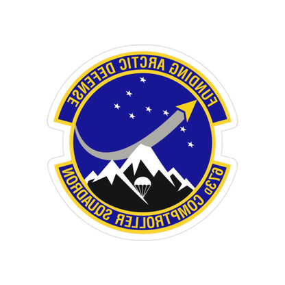 673d Comptroller Squadron (U.S. Air Force) REVERSE PRINT Transparent STICKER-2" × 2"-The Sticker Space