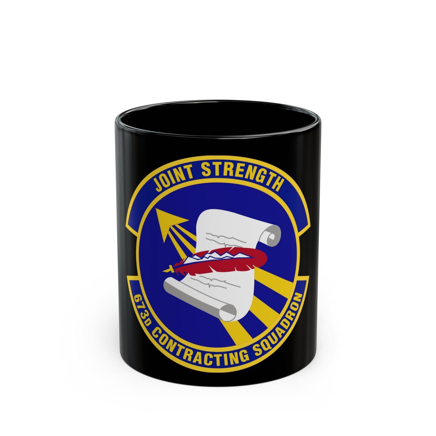 673d Contracting Squadron (U.S. Air Force) Black Coffee Mug-11oz-The Sticker Space