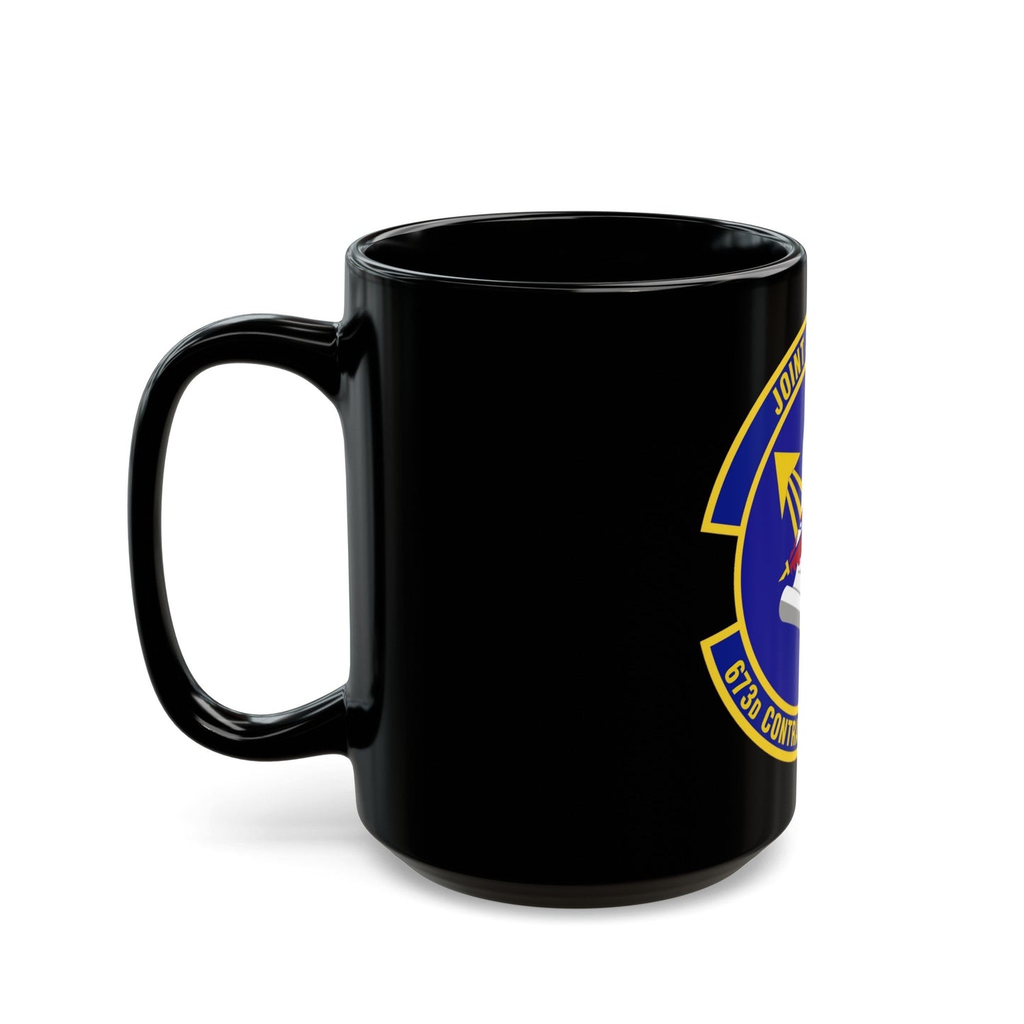 673d Contracting Squadron (U.S. Air Force) Black Coffee Mug-The Sticker Space