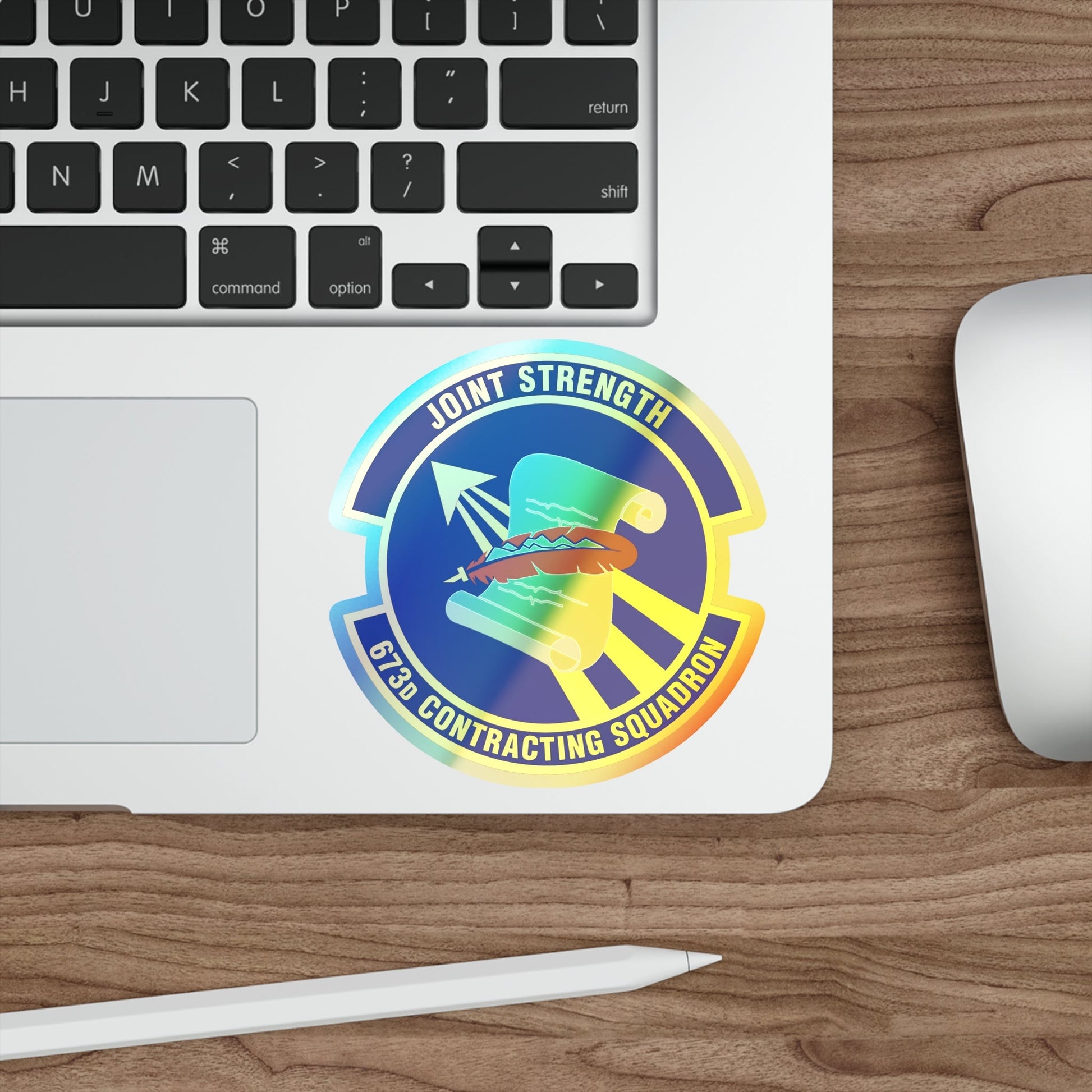 673d Contracting Squadron (U.S. Air Force) Holographic STICKER Die-Cut Vinyl Decal-The Sticker Space