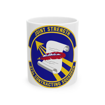 673d Contracting Squadron (U.S. Air Force) White Coffee Mug-11oz-The Sticker Space