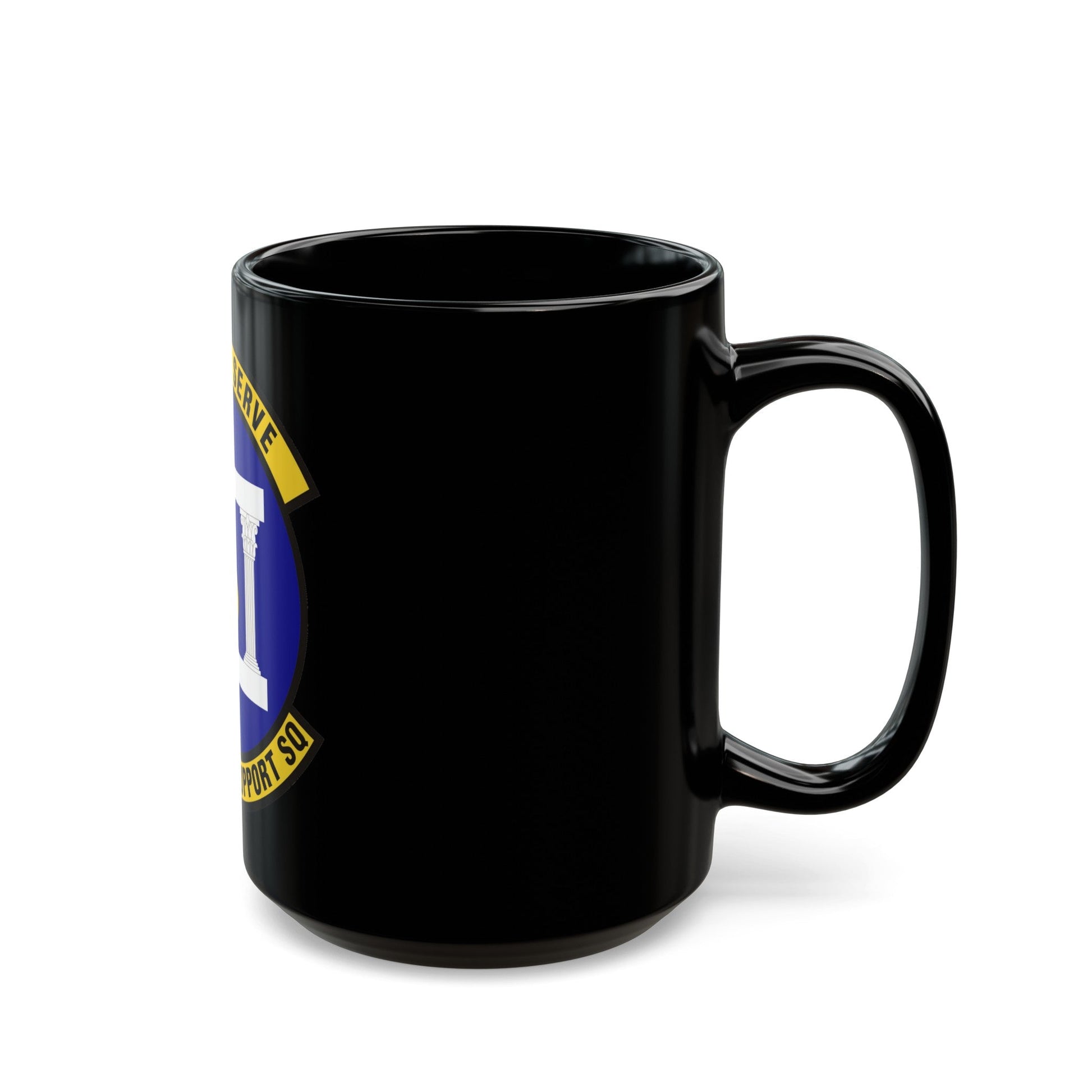 673d Force Support Squadron (U.S. Air Force) Black Coffee Mug-The Sticker Space