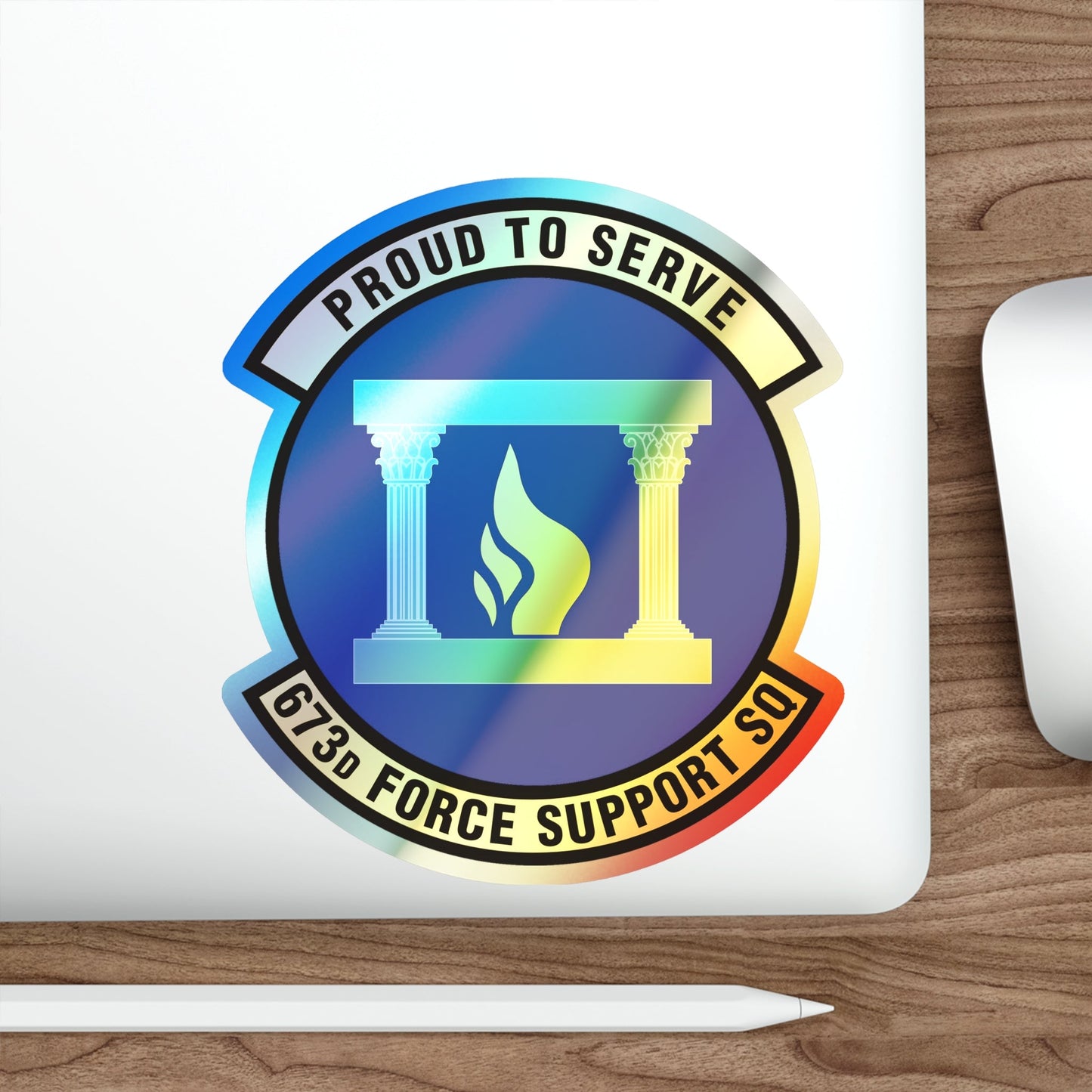 673d Force Support Squadron (U.S. Air Force) Holographic STICKER Die-Cut Vinyl Decal-The Sticker Space