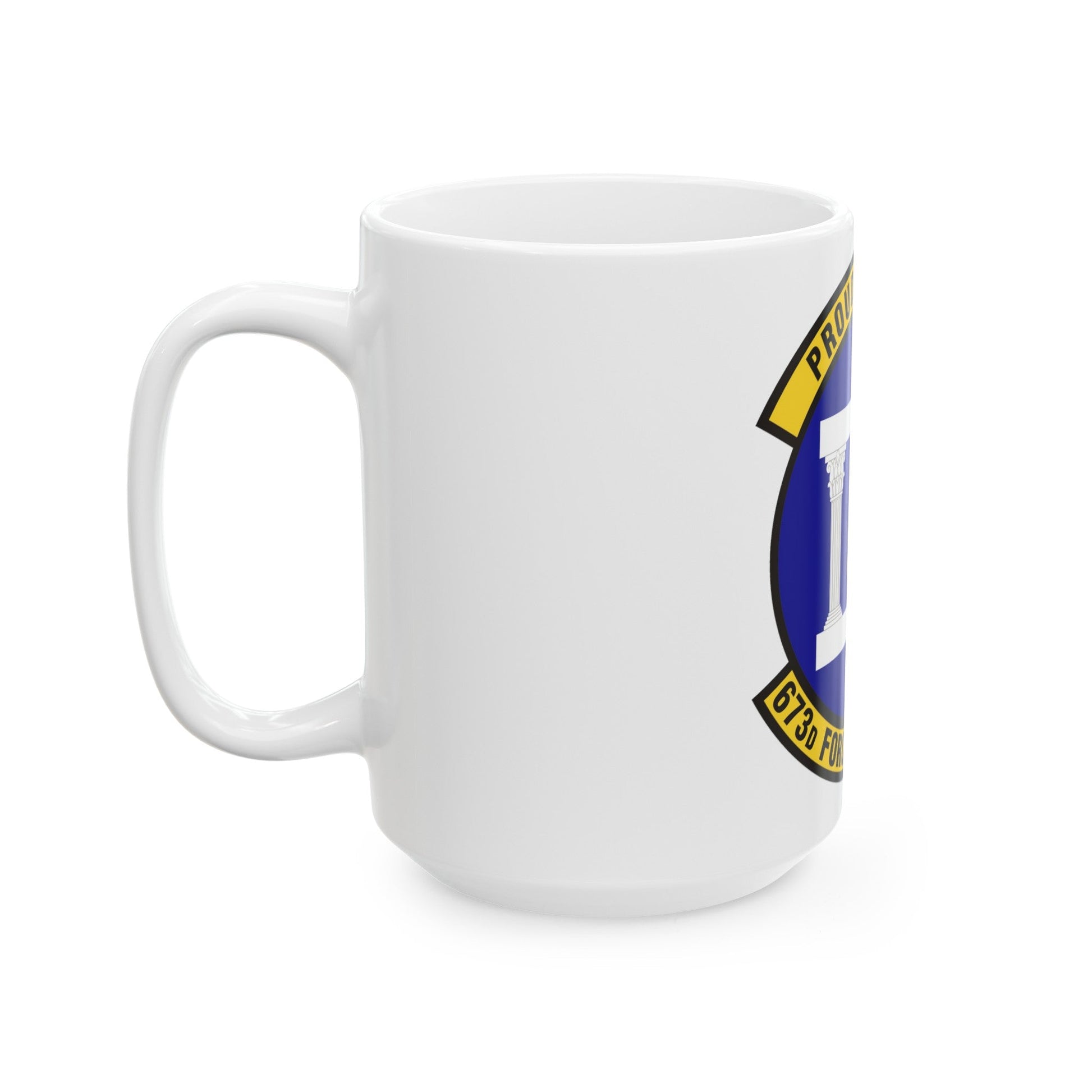 673d Force Support Squadron (U.S. Air Force) White Coffee Mug-The Sticker Space