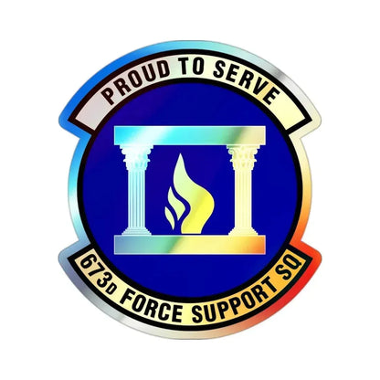 673d Force Support Squadron (U.S. Air Force) Holographic STICKER Die-Cut Vinyl Decal - The Sticker Space