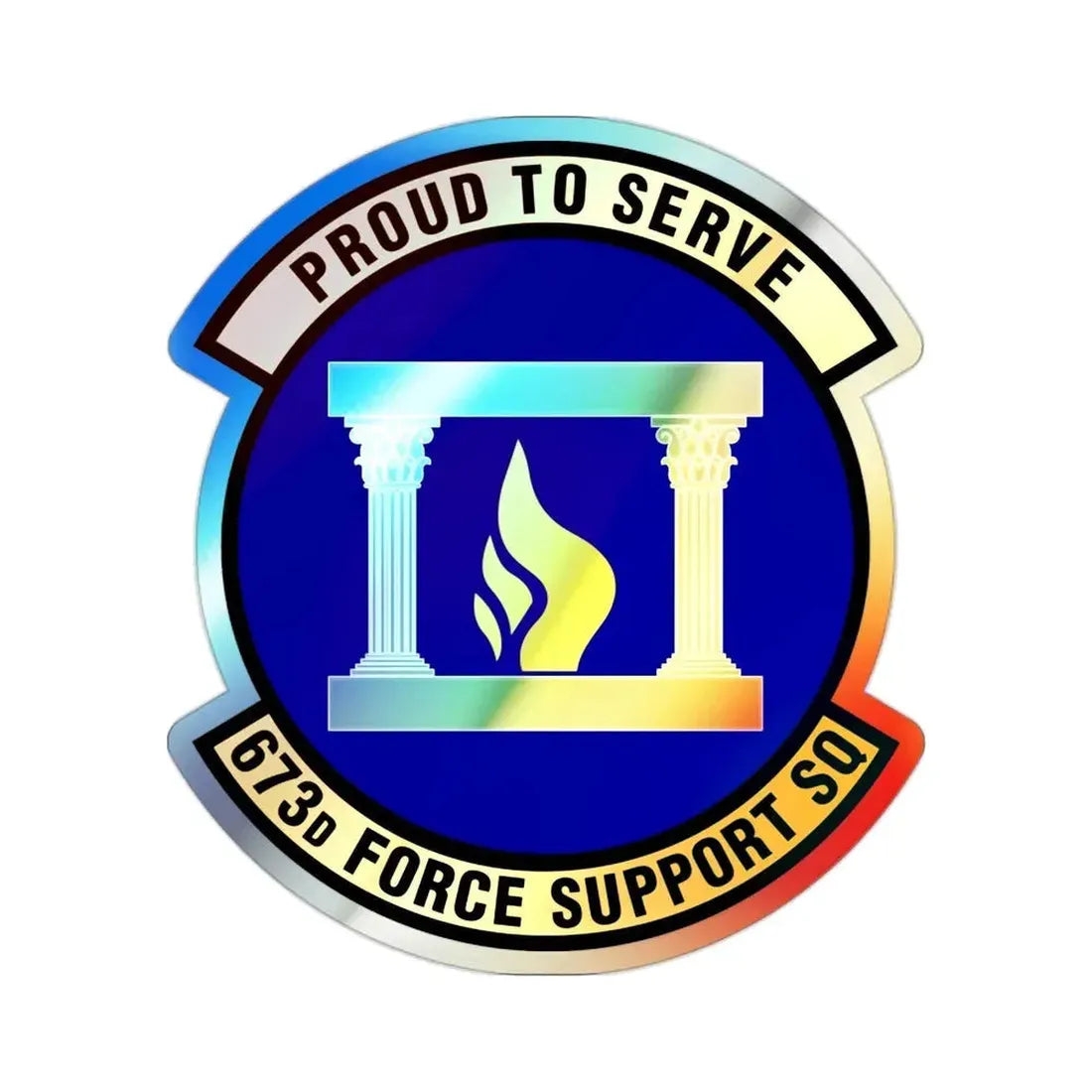 673d Force Support Squadron (U.S. Air Force) Holographic STICKER Die-Cut Vinyl Decal - The Sticker Space