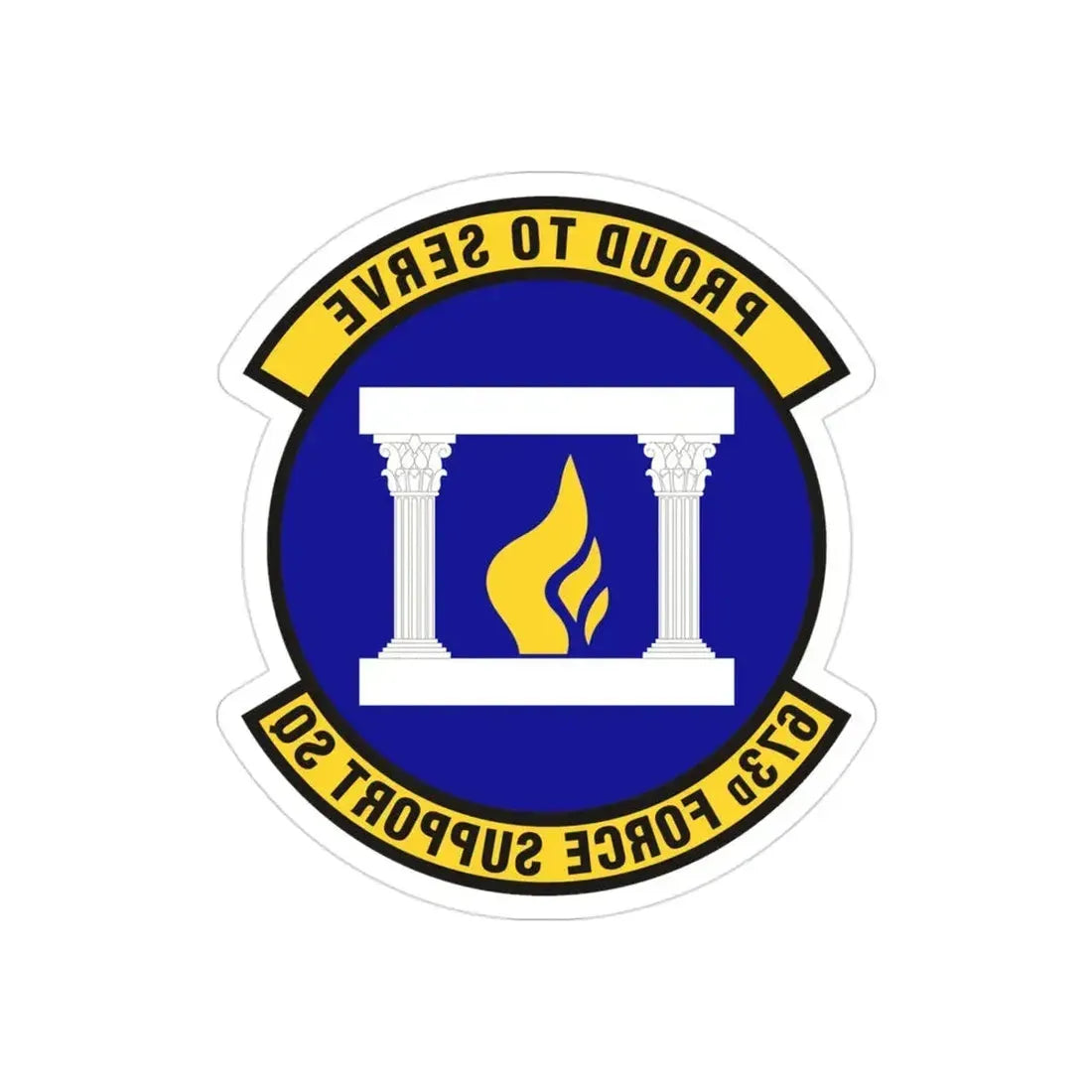 673d Force Support Squadron (U.S. Air Force) REVERSE PRINT Transparent Die-Cut STICKER - The Sticker Space
