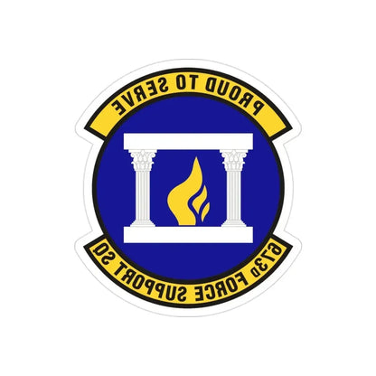 673d Force Support Squadron (U.S. Air Force) REVERSE PRINT Transparent Die-Cut STICKER - The Sticker Space