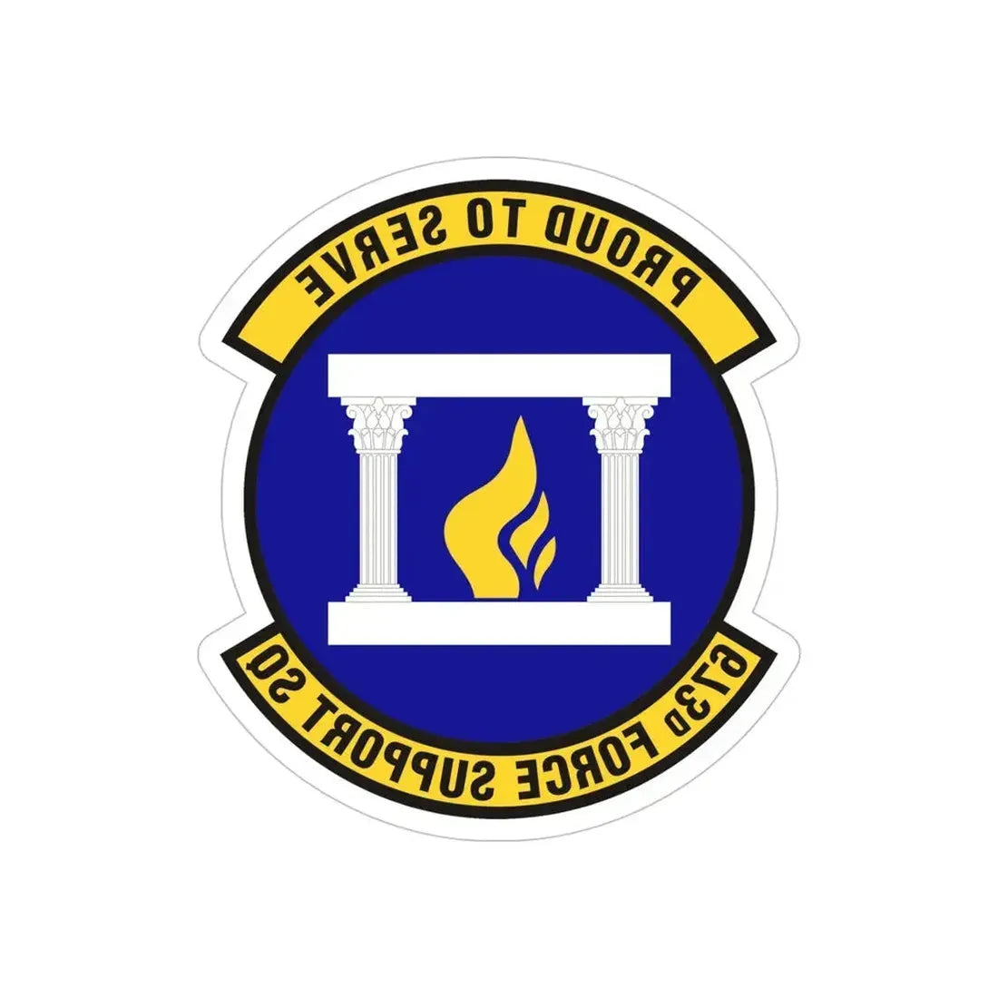 673d Force Support Squadron (U.S. Air Force) REVERSE PRINT Transparent Die-Cut STICKER - The Sticker Space