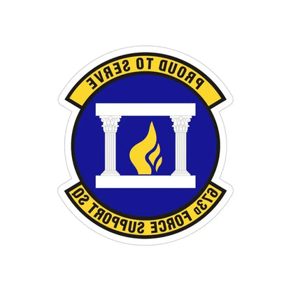 673d Force Support Squadron (U.S. Air Force) REVERSE PRINT Transparent Die-Cut STICKER - The Sticker Space