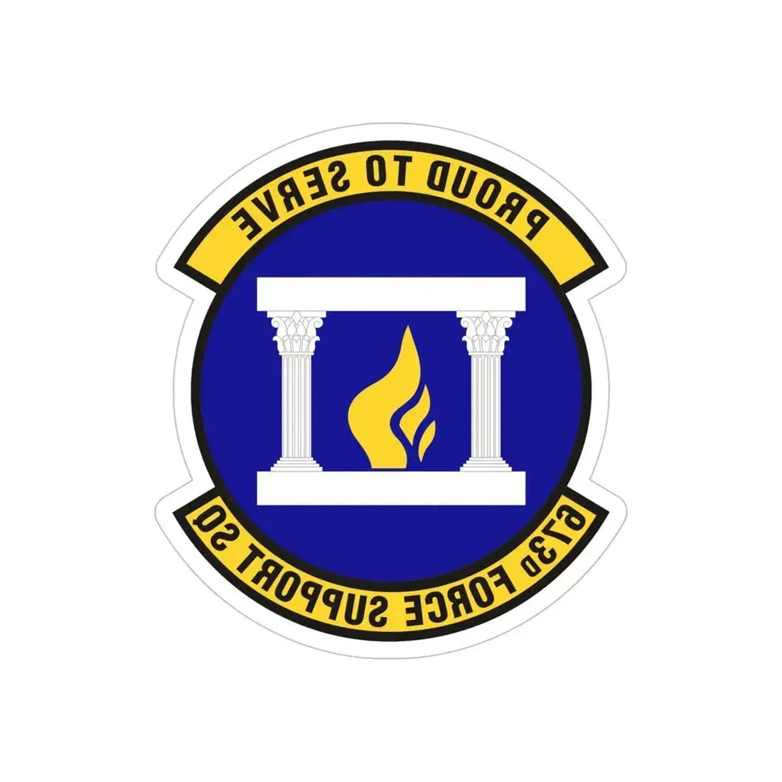 673d Force Support Squadron (U.S. Air Force) REVERSE PRINT Transparent Die-Cut STICKER - The Sticker Space