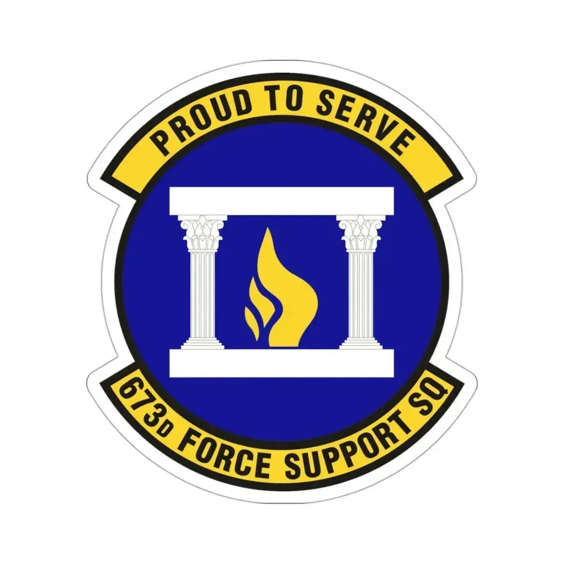673d Force Support Squadron (U.S. Air Force) STICKER Vinyl Die-Cut Decal 3 Inch - The Sticker Space