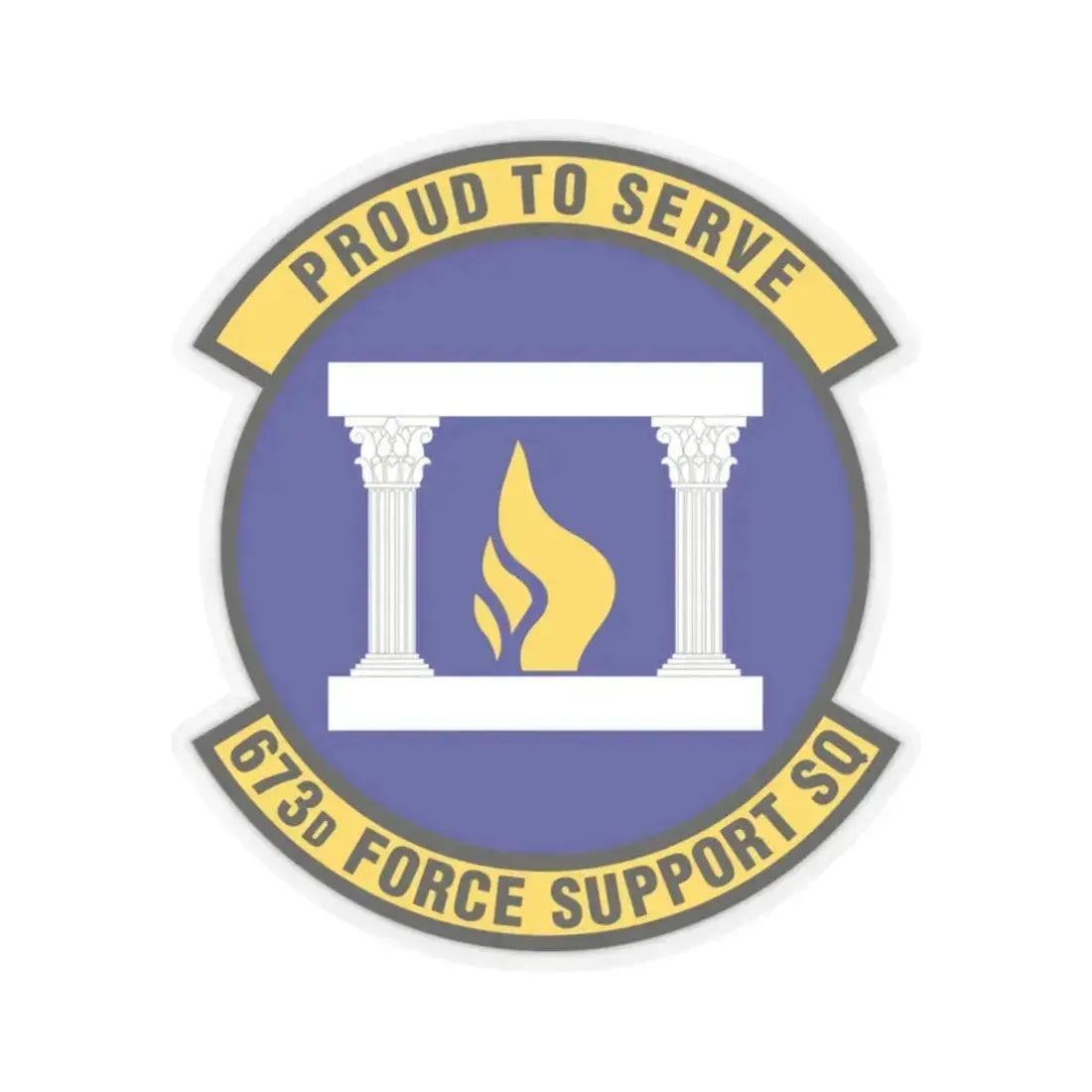 673d Force Support Squadron (U.S. Air Force) STICKER Vinyl Kiss-Cut Decal 2 Inch Transparent - The Sticker Space