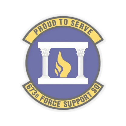 673d Force Support Squadron (U.S. Air Force) STICKER Vinyl Kiss-Cut Decal 2 Inch Transparent - The Sticker Space