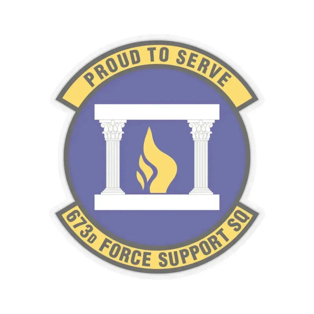 673d Force Support Squadron (U.S. Air Force) STICKER Vinyl Kiss-Cut Decal 3 Inch Transparent - The Sticker Space