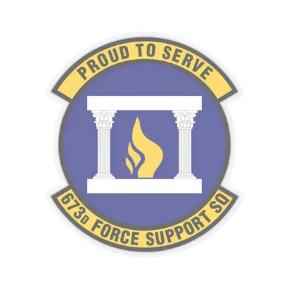 673d Force Support Squadron (U.S. Air Force) STICKER Vinyl Kiss-Cut Decal 3 Inch Transparent - The Sticker Space
