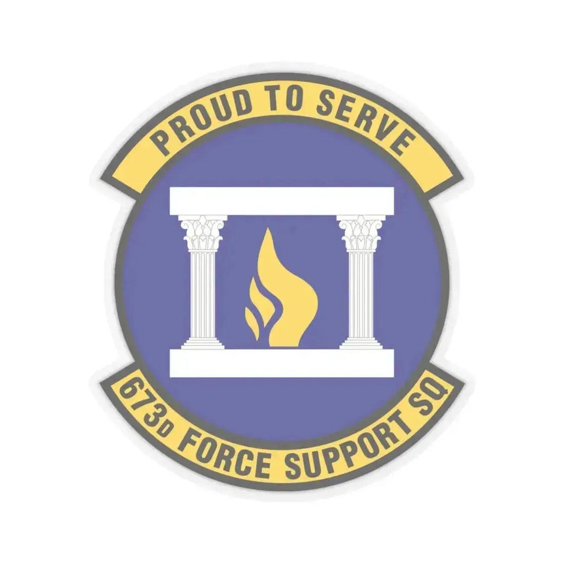 673d Force Support Squadron (U.S. Air Force) STICKER Vinyl Kiss-Cut Decal 4 Inch Transparent - The Sticker Space