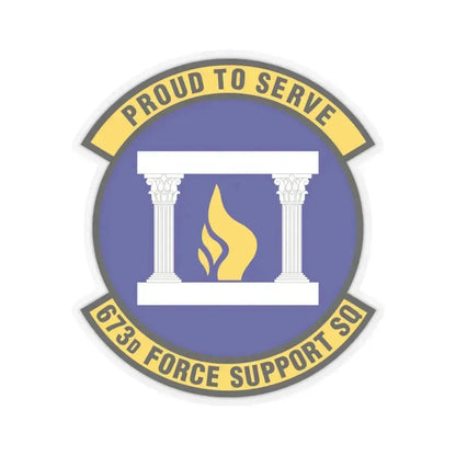 673d Force Support Squadron (U.S. Air Force) STICKER Vinyl Kiss-Cut Decal 4 Inch Transparent - The Sticker Space