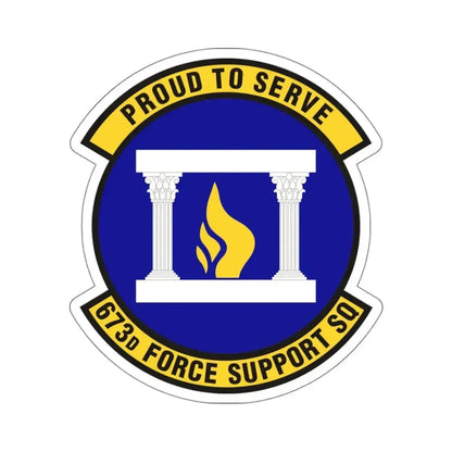 673d Force Support Squadron (U.S. Air Force) STICKER Vinyl Kiss-Cut Decal 4 Inch White - The Sticker Space