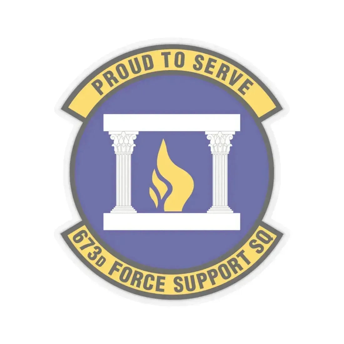 673d Force Support Squadron (U.S. Air Force) STICKER Vinyl Kiss-Cut Decal 6 Inch Transparent - The Sticker Space