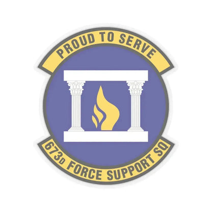 673d Force Support Squadron (U.S. Air Force) STICKER Vinyl Kiss-Cut Decal 6 Inch Transparent - The Sticker Space