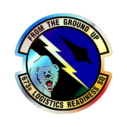 673d Logistics Readiness Squadron (U.S. Air Force) Holographic STICKER Die-Cut Vinyl Decal-2 Inch-The Sticker Space