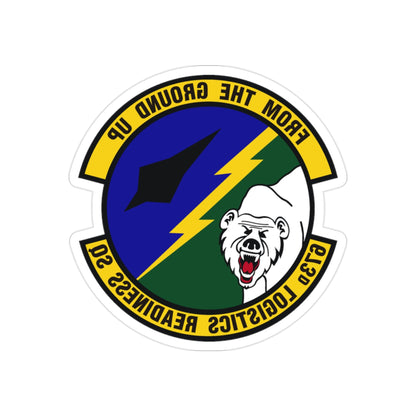 673d Logistics Readiness Squadron (U.S. Air Force) REVERSE PRINT Transparent STICKER-2" × 2"-The Sticker Space