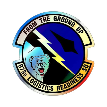 673d Logistics Readiness Squadron (U.S. Air Force) Holographic STICKER Die-Cut Vinyl Decal 6 Inch Holographic - The Sticker Space