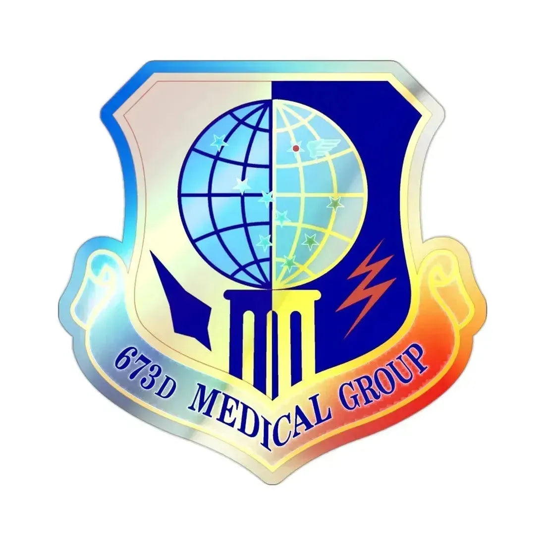 673d Medical Group (U.S. Air Force) Holographic STICKER Die-Cut Vinyl Decal 2 Inch Holographic - The Sticker Space