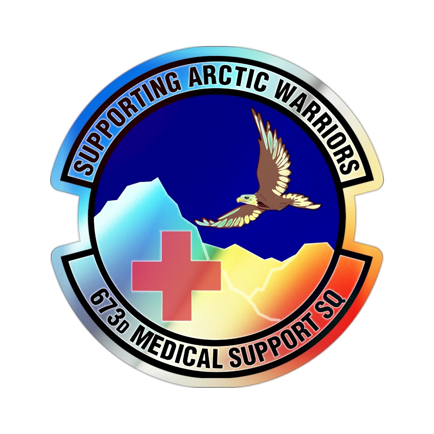 673d Medical Support Squadron (U.S. Air Force) Holographic STICKER Die-Cut Vinyl Decal-2 Inch-The Sticker Space