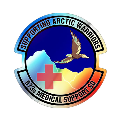 673d Medical Support Squadron (U.S. Air Force) Holographic STICKER Die-Cut Vinyl Decal-4 Inch-The Sticker Space