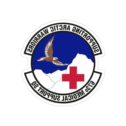 673d Medical Support Squadron (U.S. Air Force) REVERSE PRINT Transparent Die-Cut STICKER - The Sticker Space