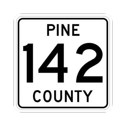 Pine County Route 142 MN (Minnesota) (Road Sign) STICKER Vinyl Kiss-Cut Decal