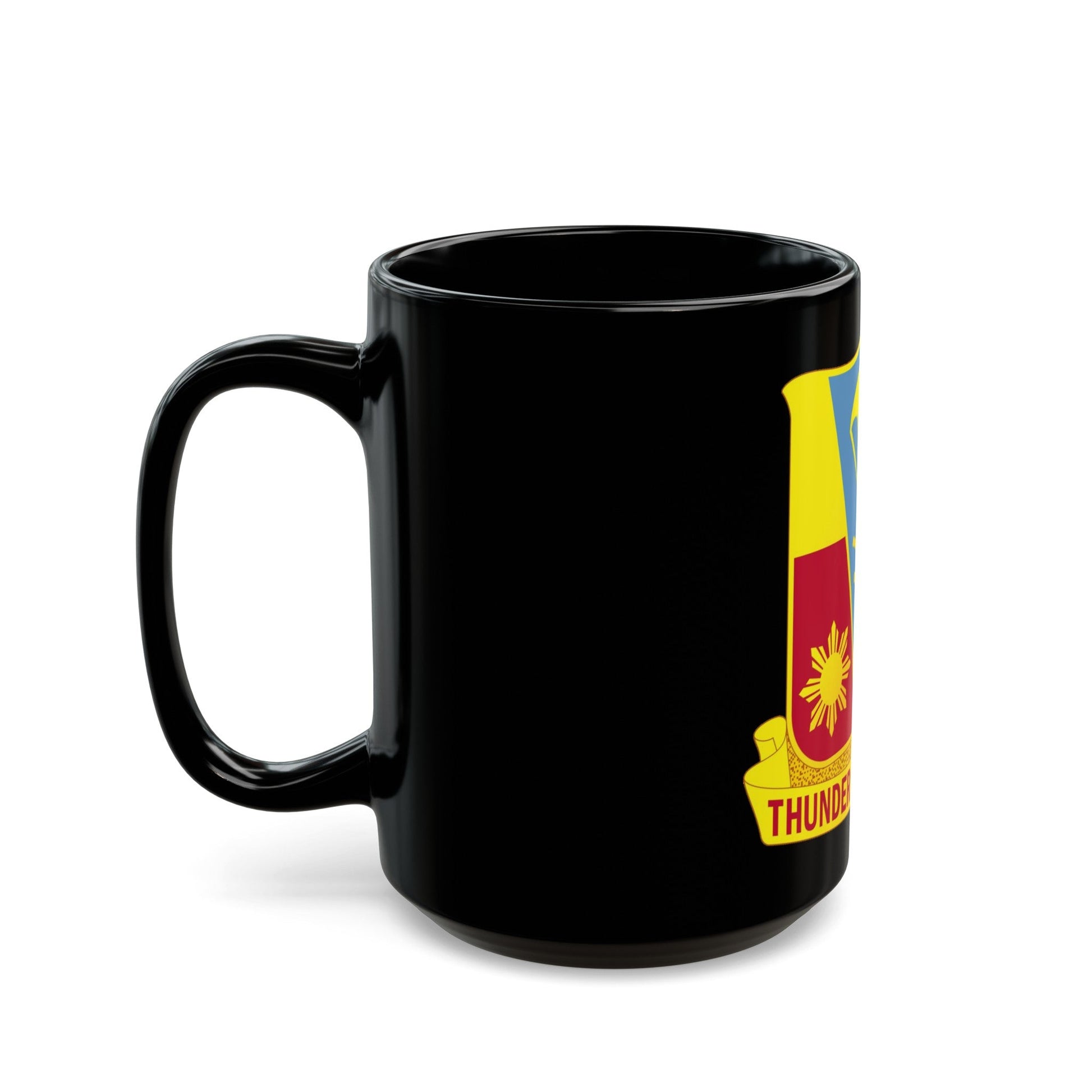 674th Airborne Field Artillery Battalion (U.S. Army) Black Coffee Mug-The Sticker Space