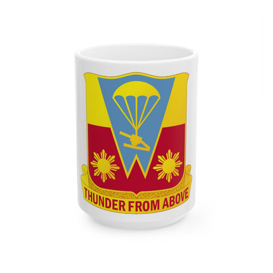 674th Airborne Field Artillery Battalion (U.S. Army) White Coffee Mug-15oz-The Sticker Space