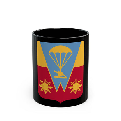 674th Airborne Field Artillery Battalion v2 (U.S. Army) Black Coffee Mug-11oz-The Sticker Space