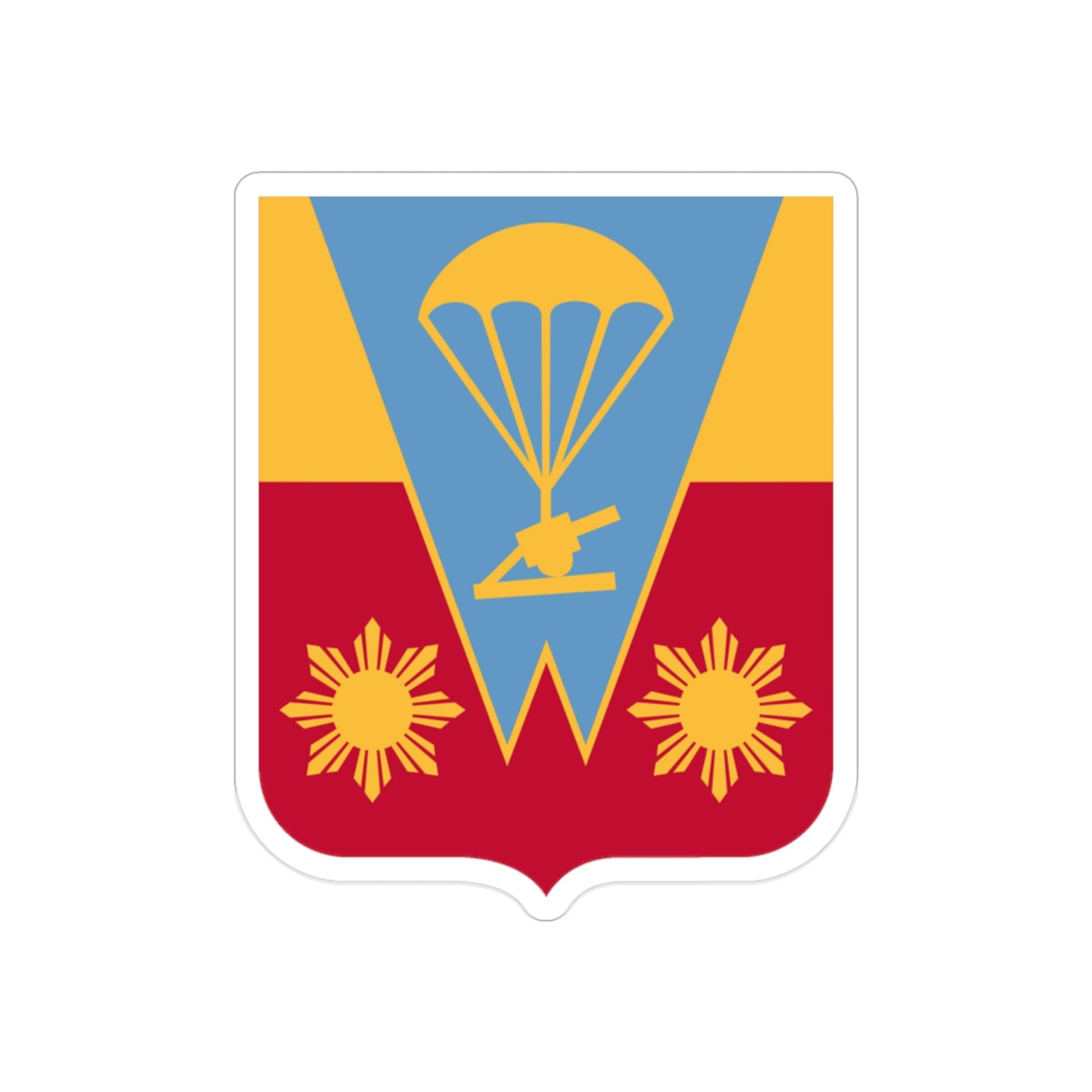 674th Airborne Field Artillery Battalion v2 (U.S. Army) REVERSE PRINT Transparent STICKER-2 Inch-The Sticker Space