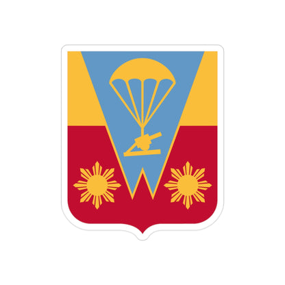 674th Airborne Field Artillery Battalion v2 (U.S. Army) REVERSE PRINT Transparent STICKER-2 Inch-The Sticker Space