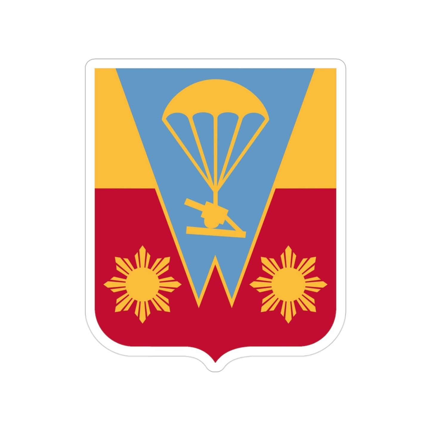 674th Airborne Field Artillery Battalion v2 (U.S. Army) Transparent STICKER Die-Cut Vinyl Decal-3 Inch-The Sticker Space